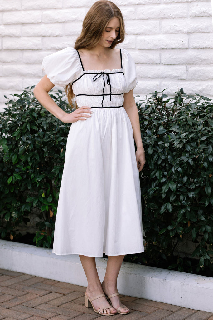 Bridget Contrast Midi Dress