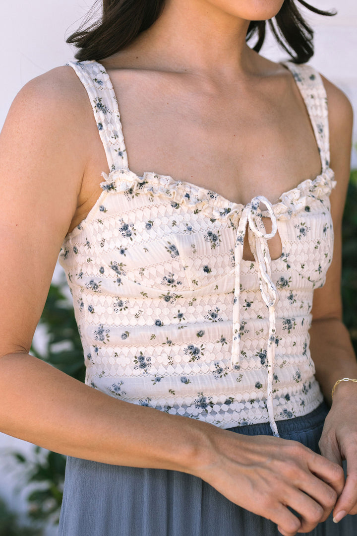 Arielle Floral Ruffled Tank