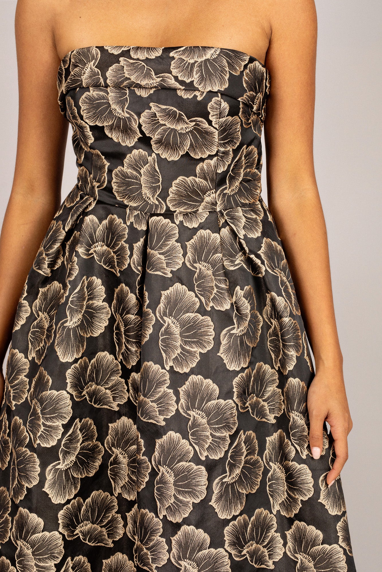 Genevieve Strapless Jacquard Dress - Morning Lavender Boutique Dresses