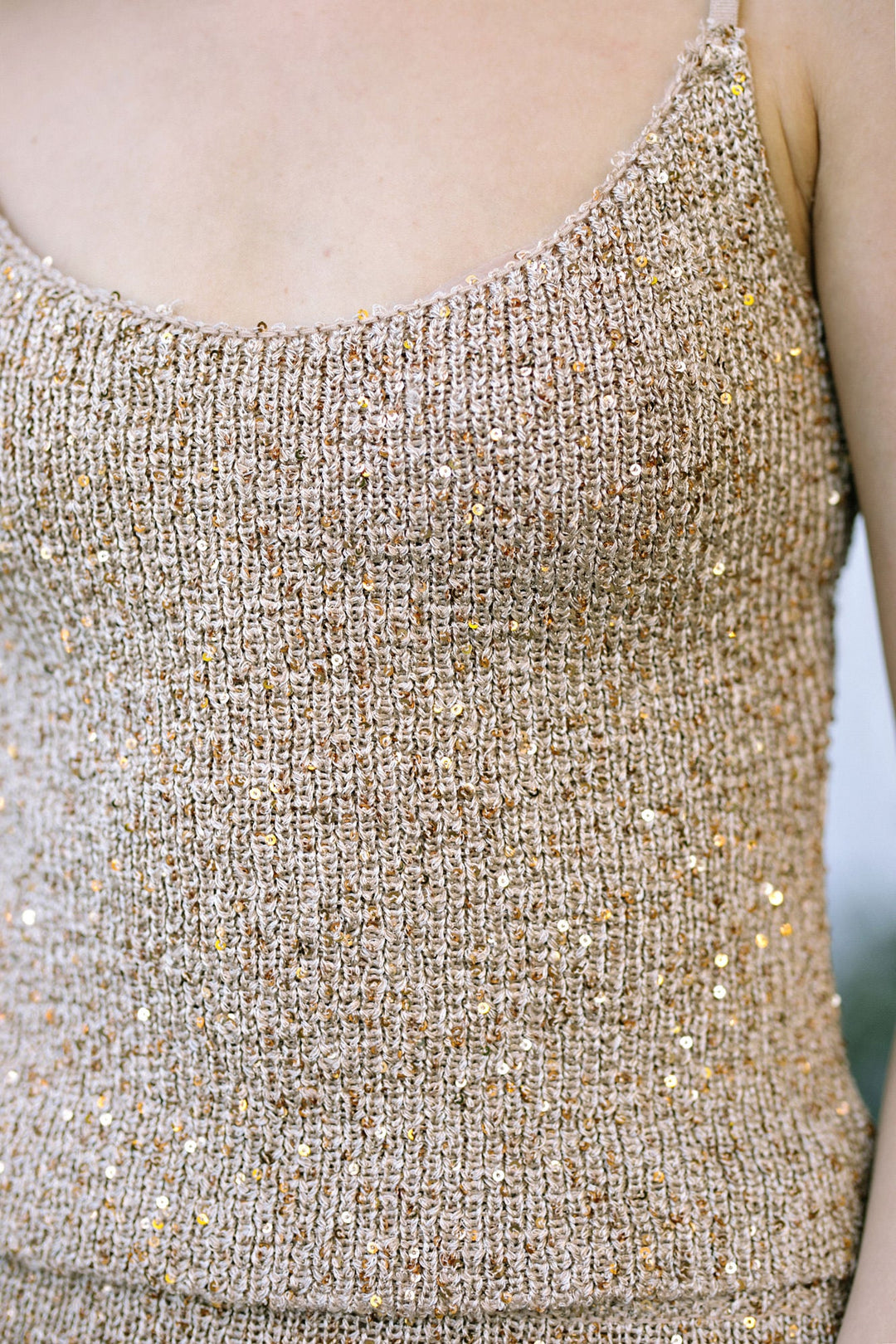 Sequin Knit Tank Top