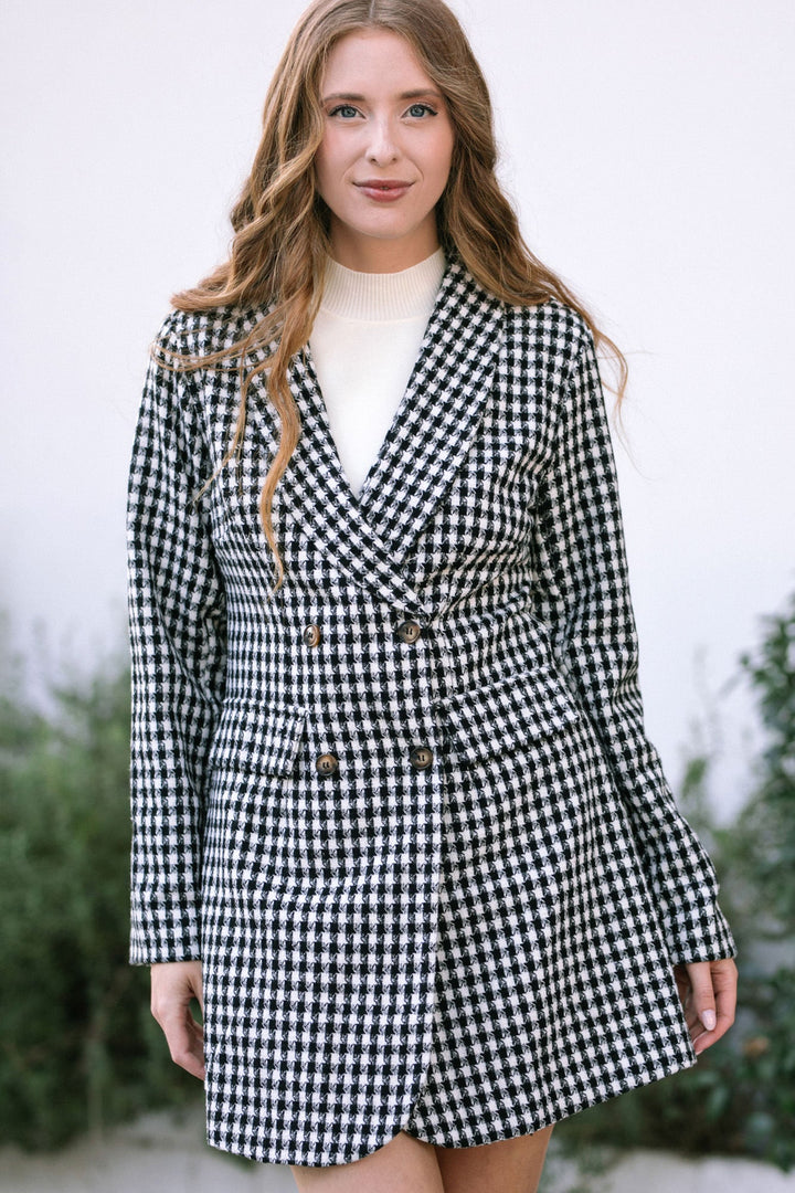 Anette Houndstooth Coat