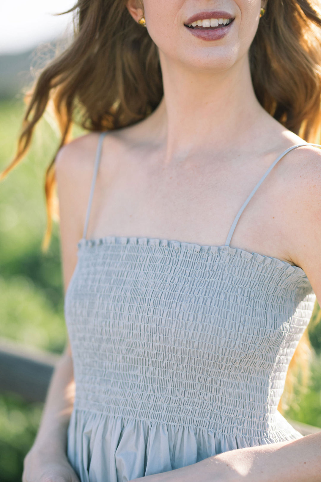 Monica Smocked Maxi Dress - Morning Lavender Boutique Dresses Monica Smocked Maxi Dress - Morning Lavender Boutique Dresses