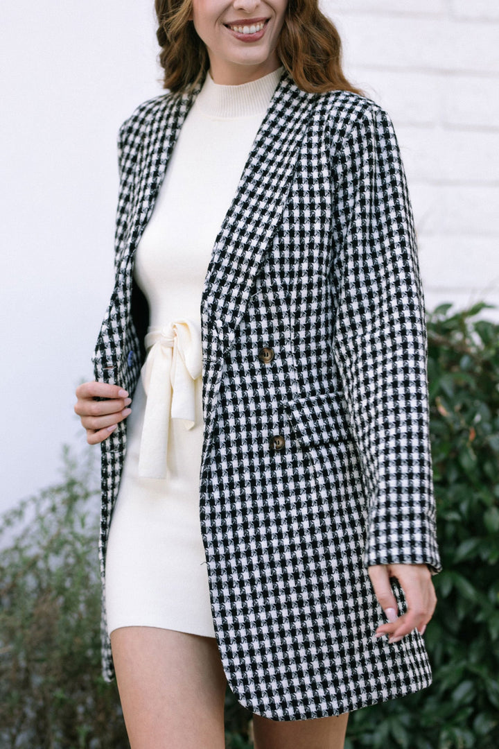 Anette Houndstooth Coat