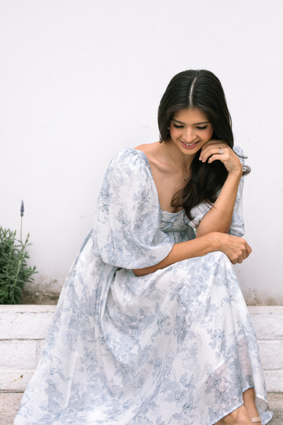 Danielle Floral Midi Dress - Morning Lavender Boutique Dresses Danielle Floral Midi Dress - Morning Lavender Boutique Dresses