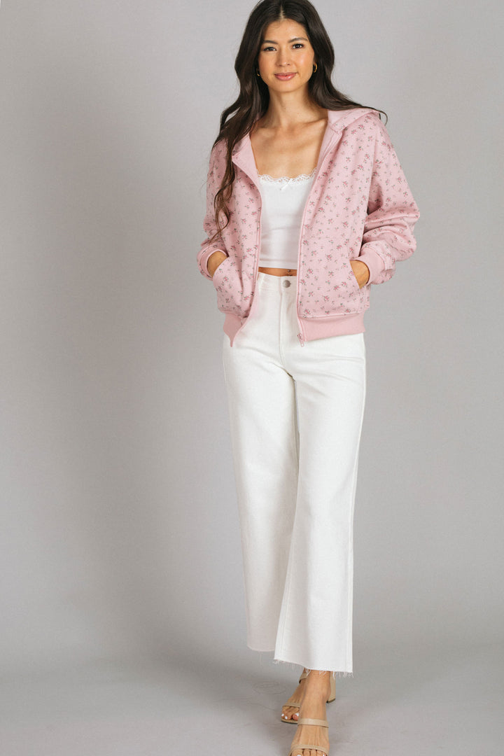 Harlow Floral Zip Hoodie