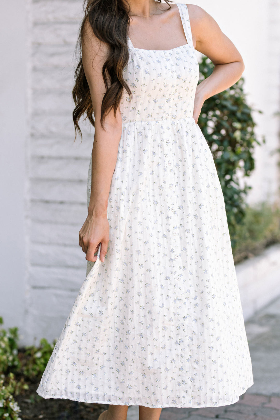 Jamie Floral Button Midi Dress