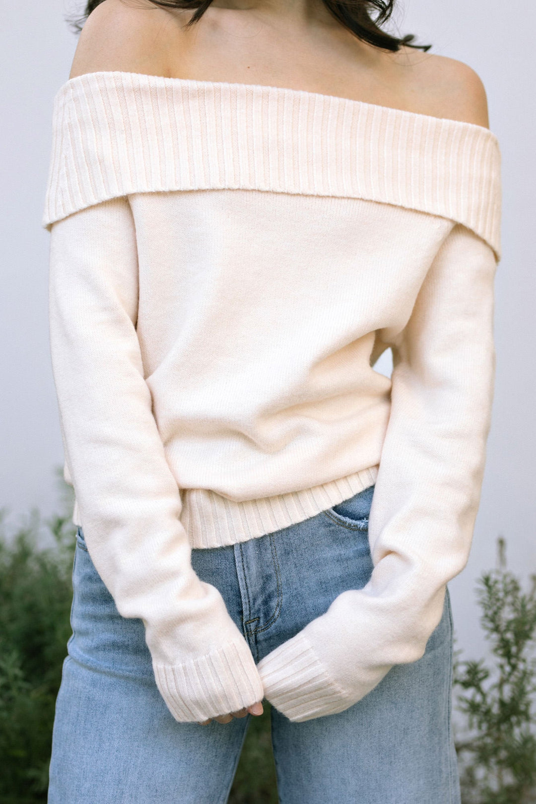 Cori Off Shoulder Sweater