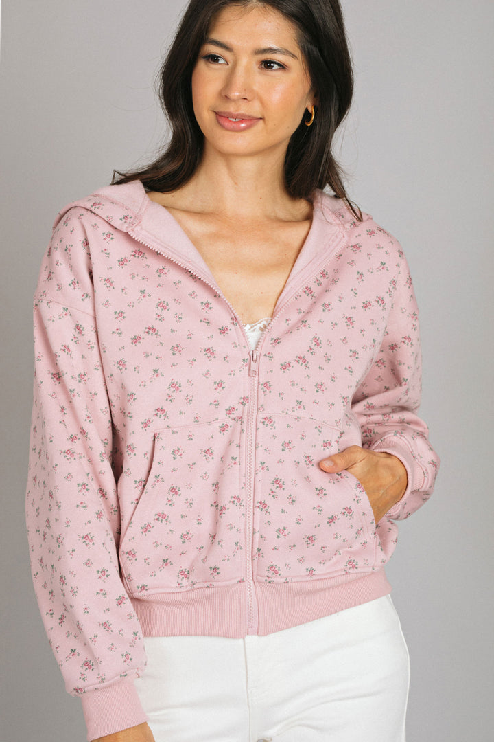 Harlow Floral Zip Hoodie