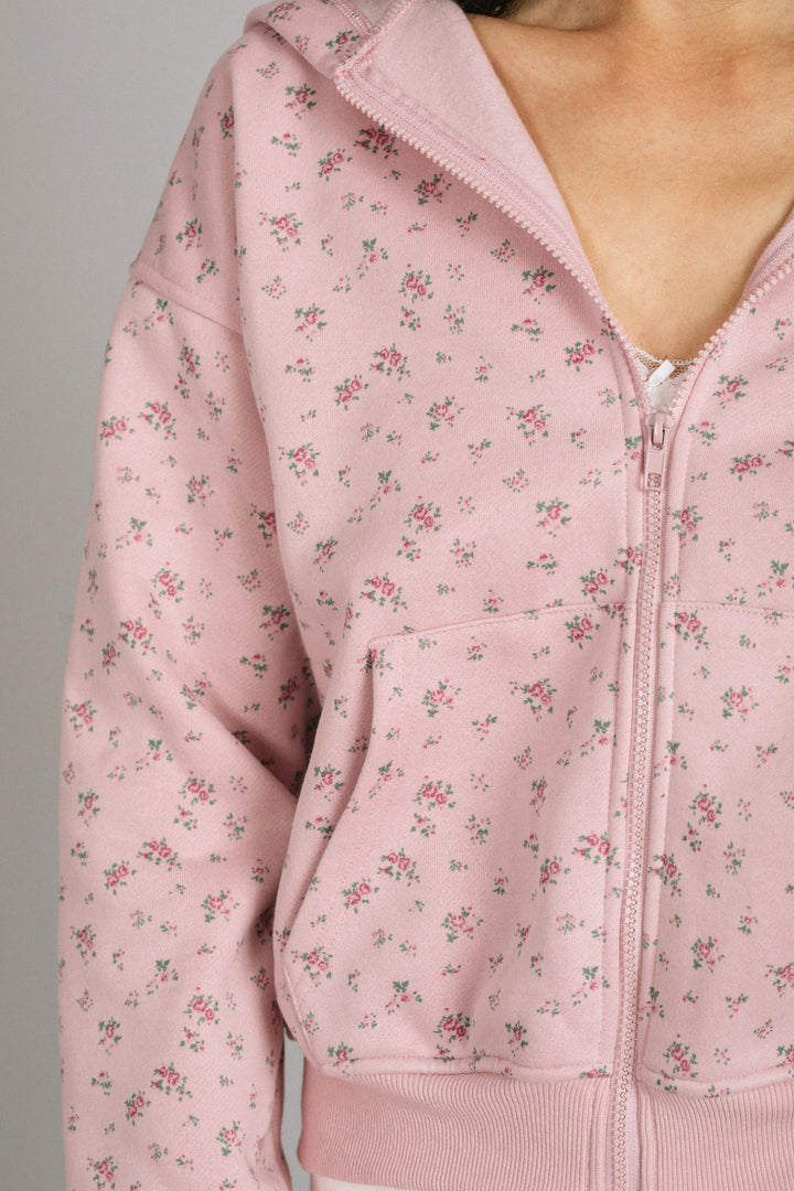 Harlow Floral Zip Hoodie