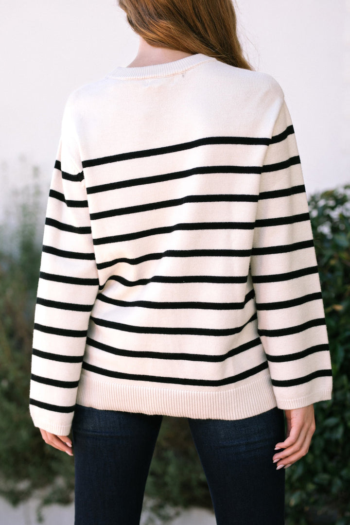 Jayleen Striped Knit Sweater