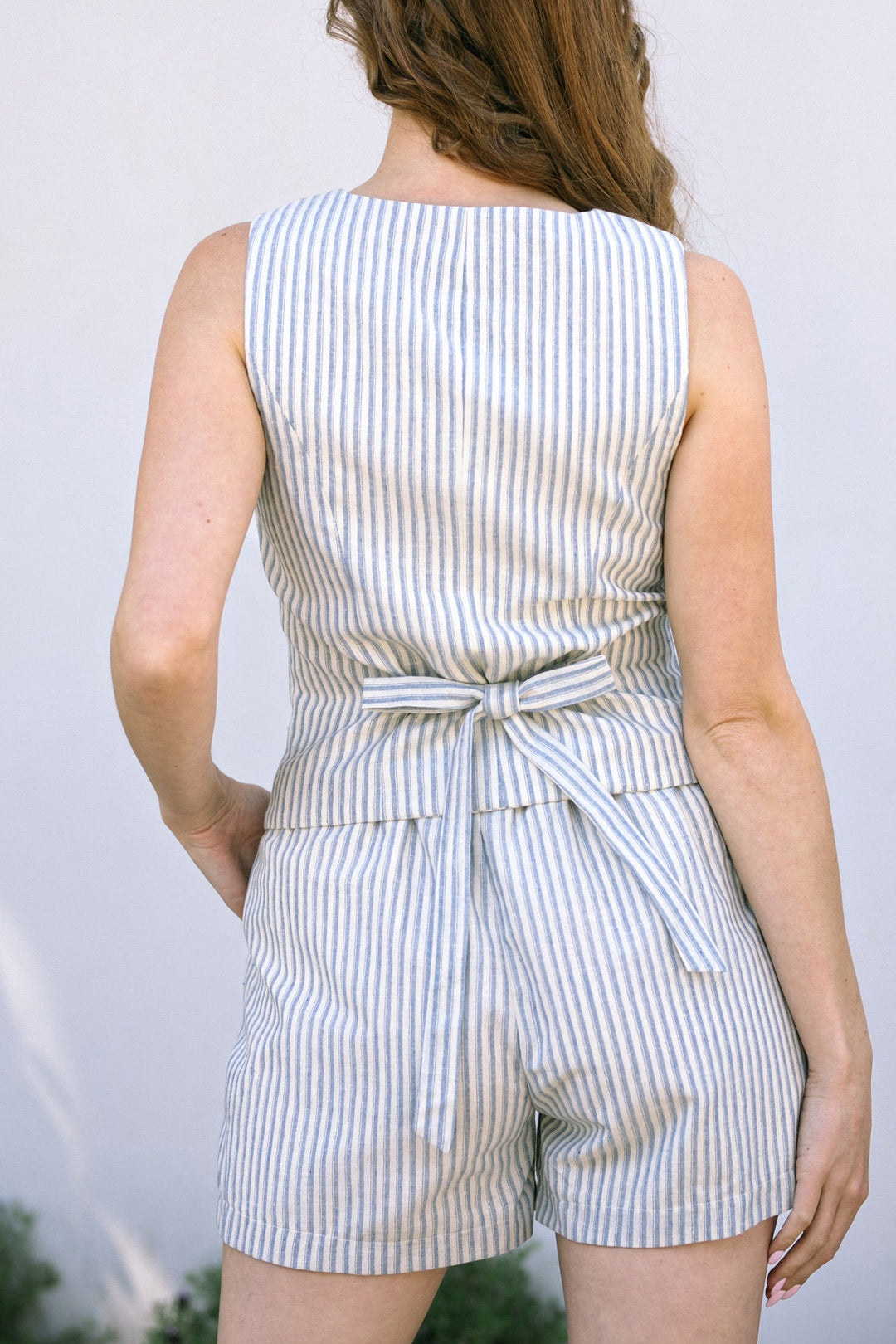 Ingrid Striped Buttoned Vest