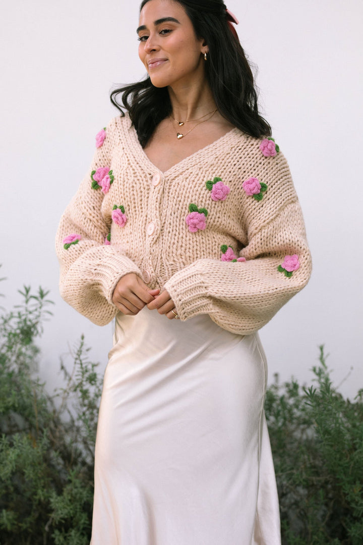 Clarisse Floral Knit Cardigan