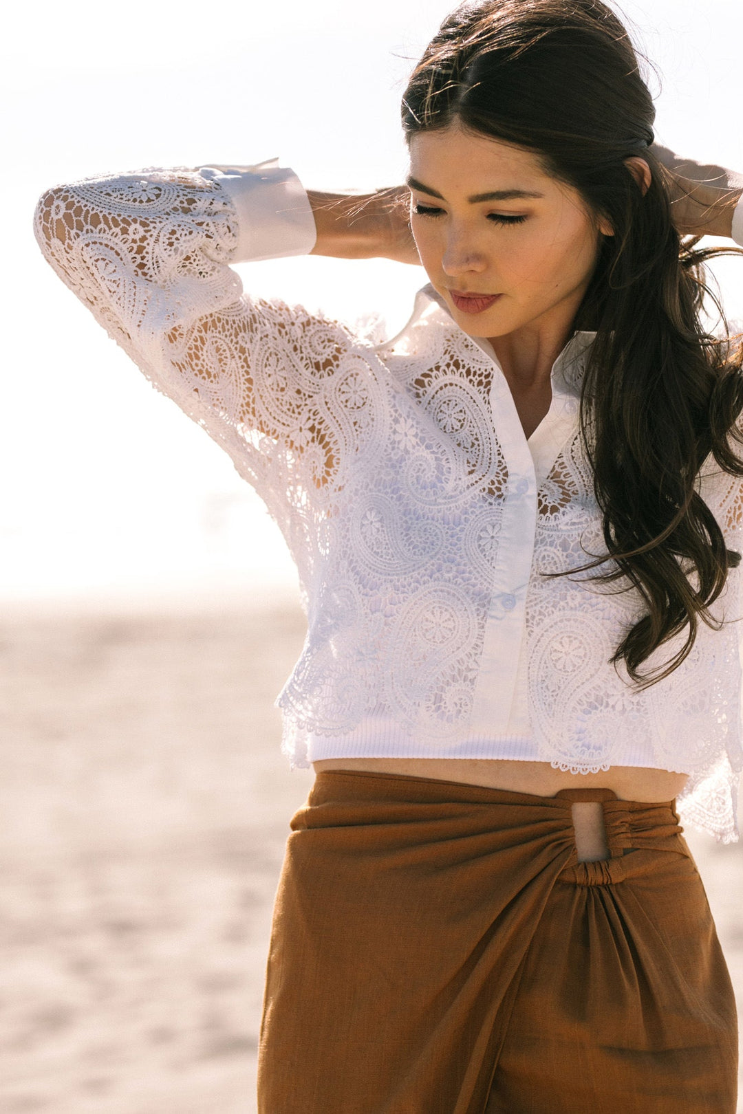 Addie Lace Buttoned Shirt