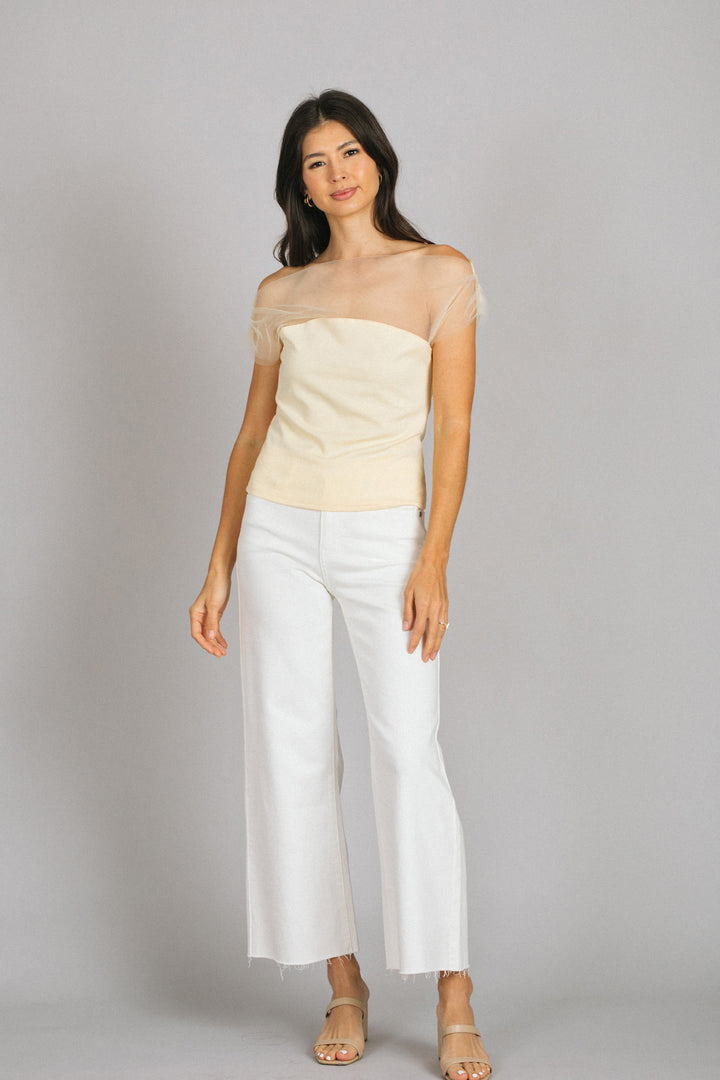 Kaia Mesh Knit Top