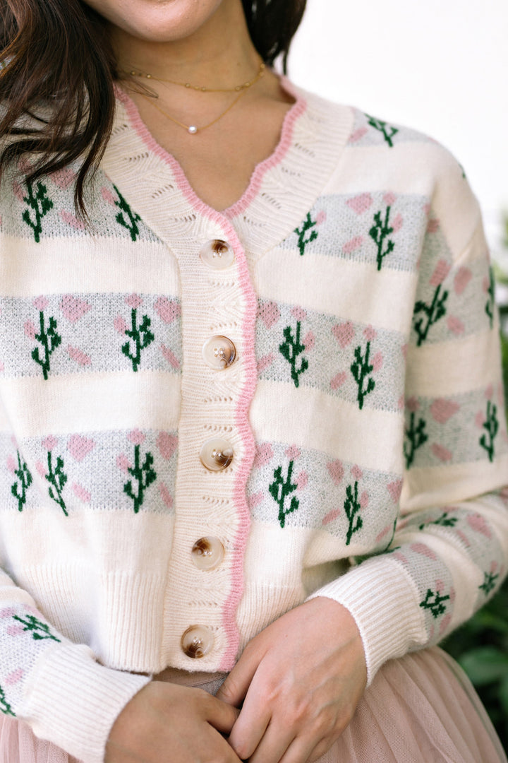 Christina Floral Stripe Cardigan