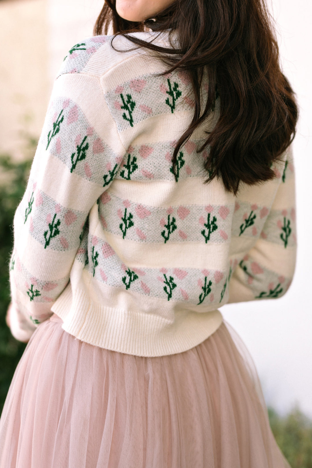 Christina Floral Stripe Cardigan