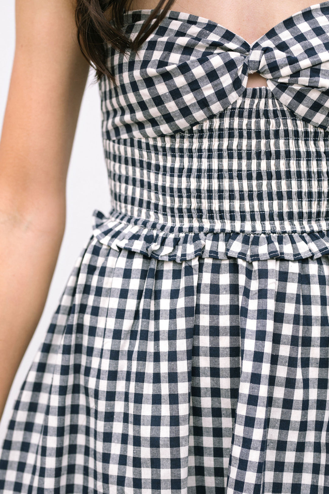 Janice Gingham Midi Dress