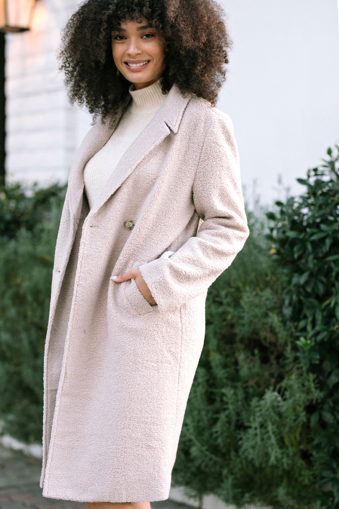 Irene Teddy Trench Coat - Morning Lavender Boutique Outerwear