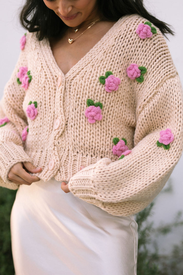 Clarisse Floral Knit Cardigan