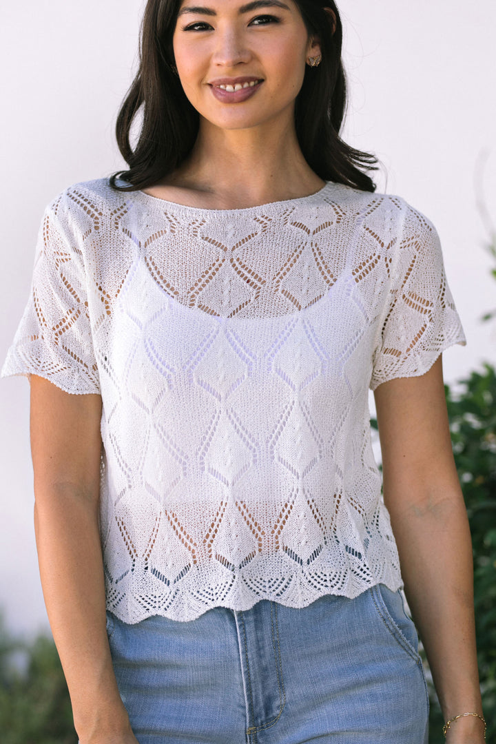 Carmela Sheer Knit Top