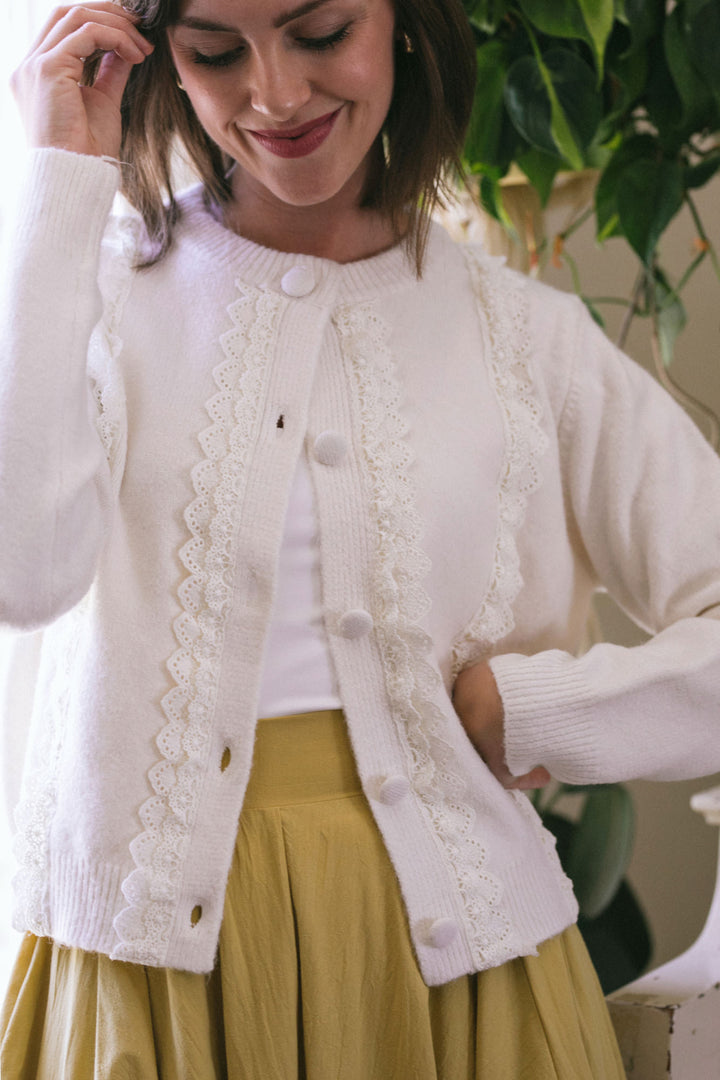 Harriet Lace Buttoned Cardigan