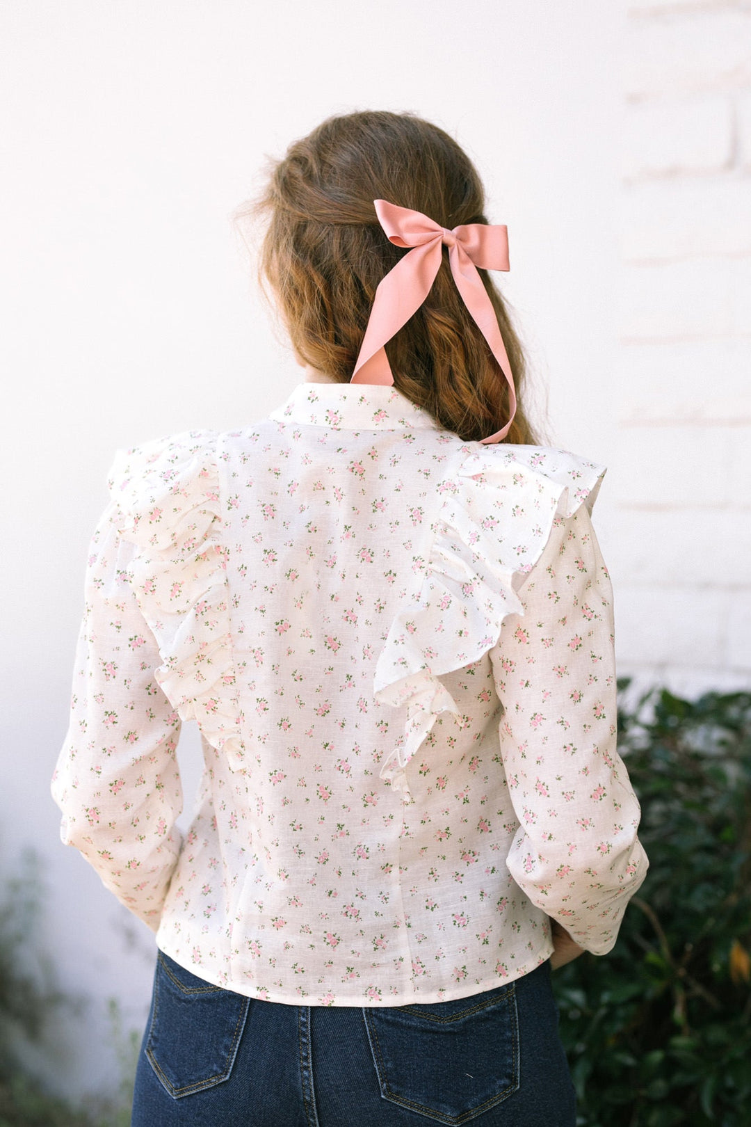 Cora Buttoned Ruffled Blouse