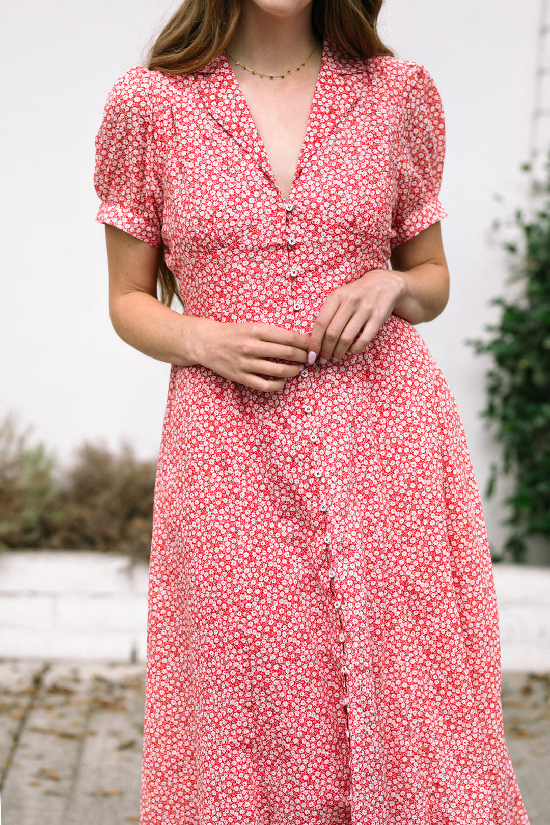 Elise Collared Floral Dress