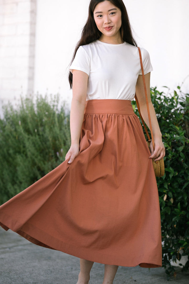 Clementine Solid Maxi Skirt