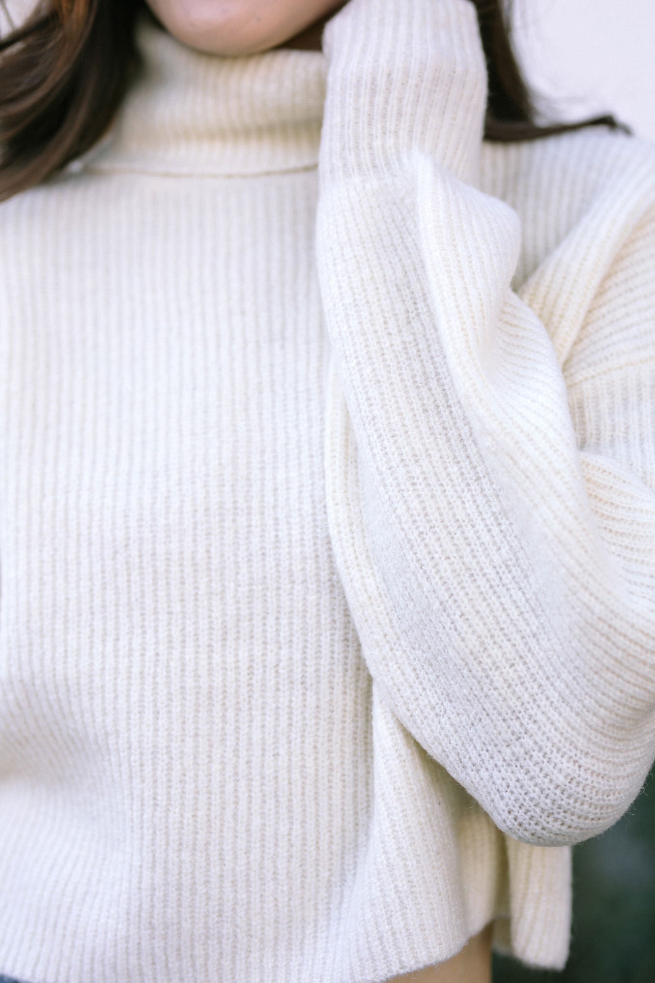 Eden Cropped Turtleneck Sweater