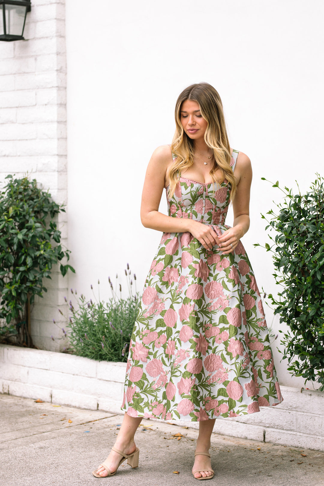 Melody Floral Midi Dress - Morning Lavender Boutique Dresses Melody Floral Midi Dress - Morning Lavender Boutique Dresses