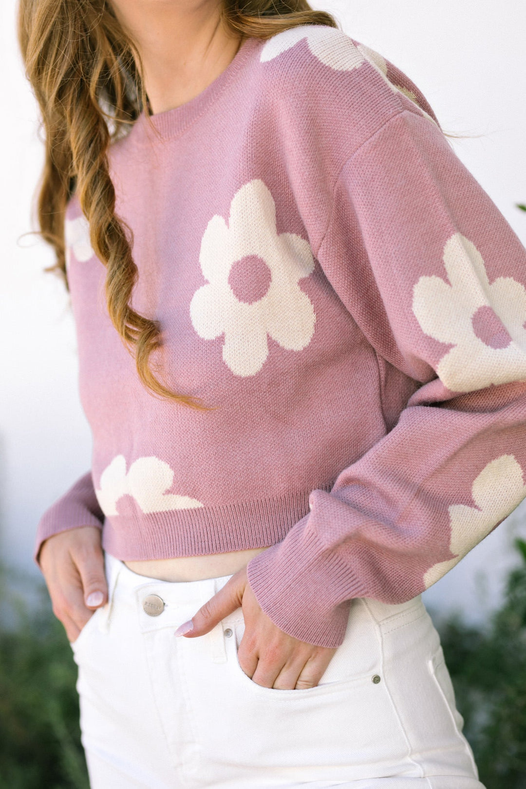 Izzy Floral Cropped Sweater