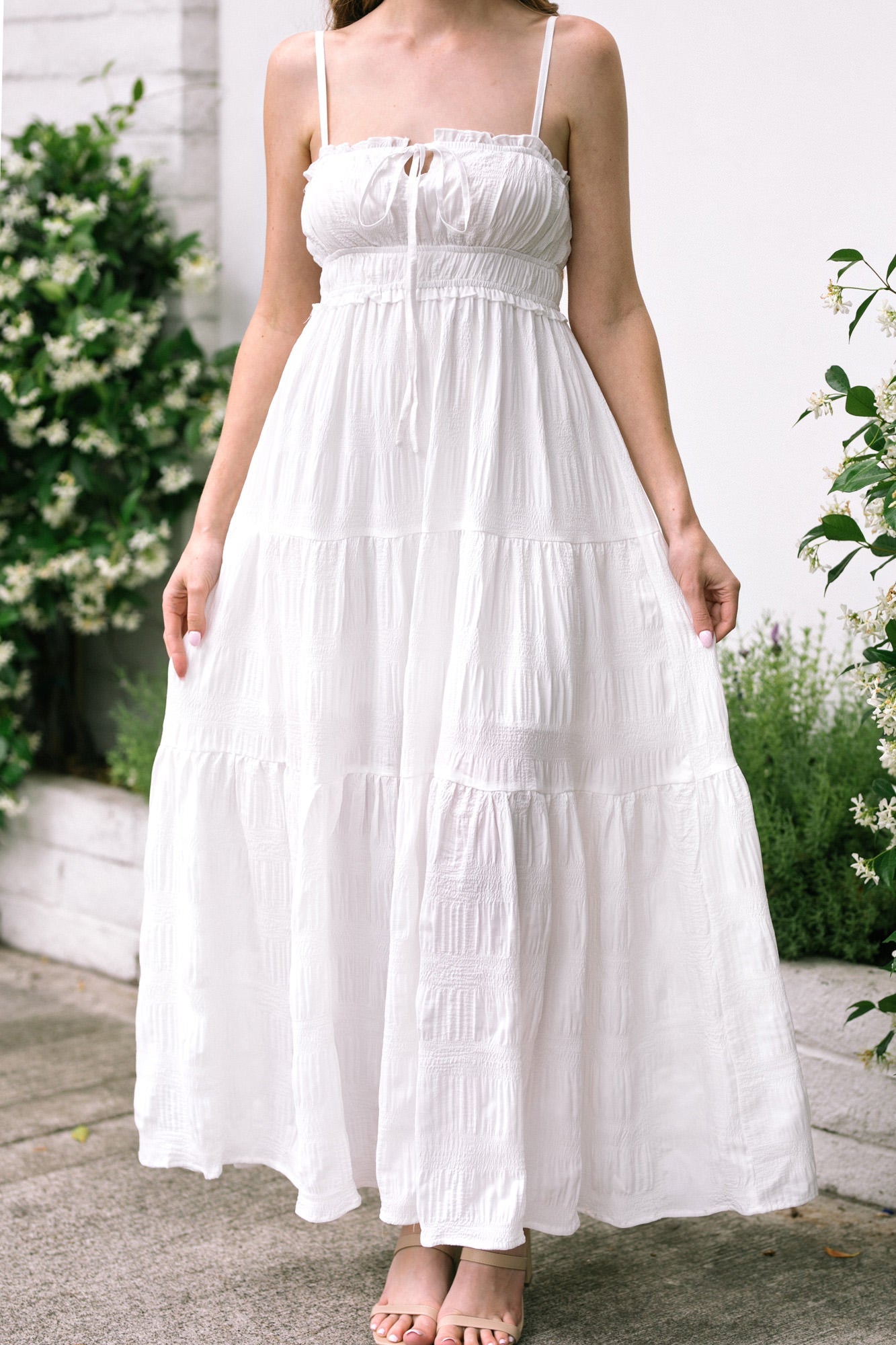 Gracie Crinkled Maxi Dress - Morning Lavender Boutique Dresses