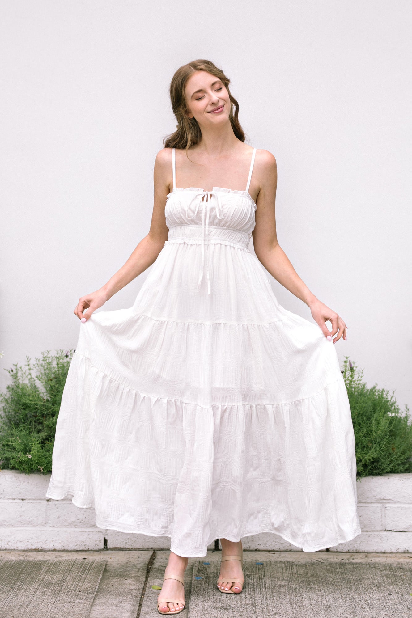 Gracie Crinkled Maxi Dress - Morning Lavender Boutique Dresses