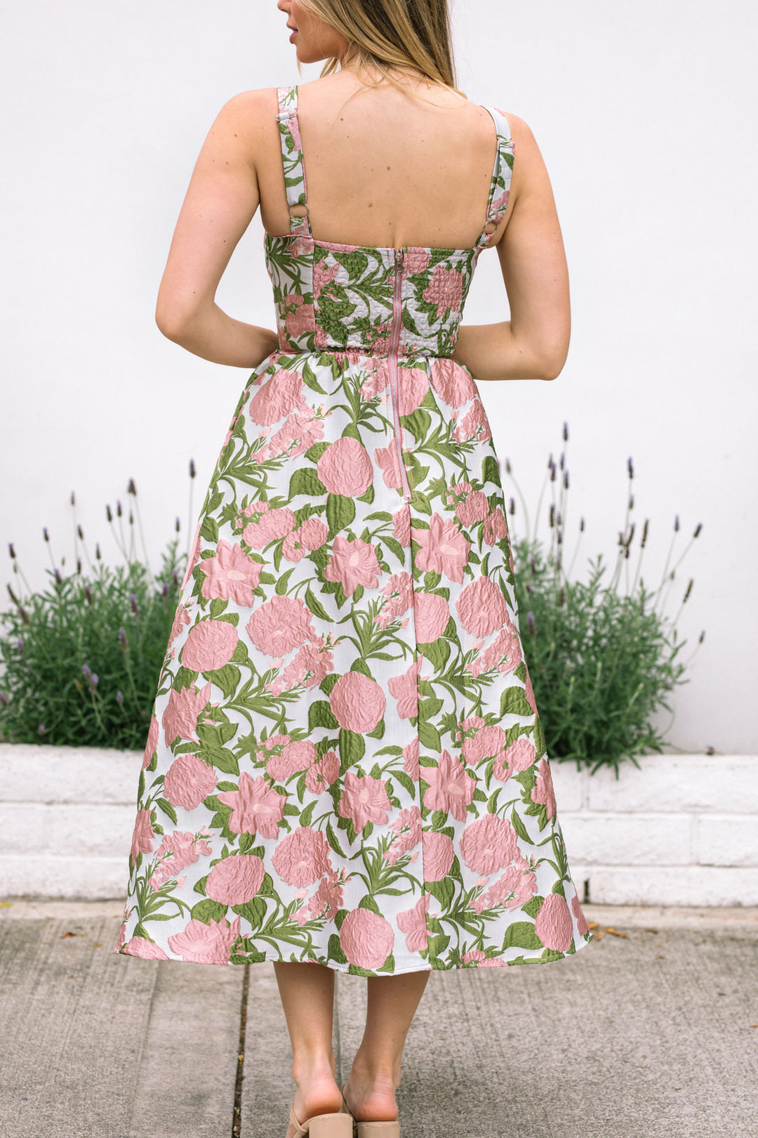 Melody Floral Midi Dress - Morning Lavender Boutique Dresses Mauve Green / Small by Morning Lavender Melody Floral Midi Dress - Morning Lavender Boutique Dresses Mauve Green / Small by Morning Lavender