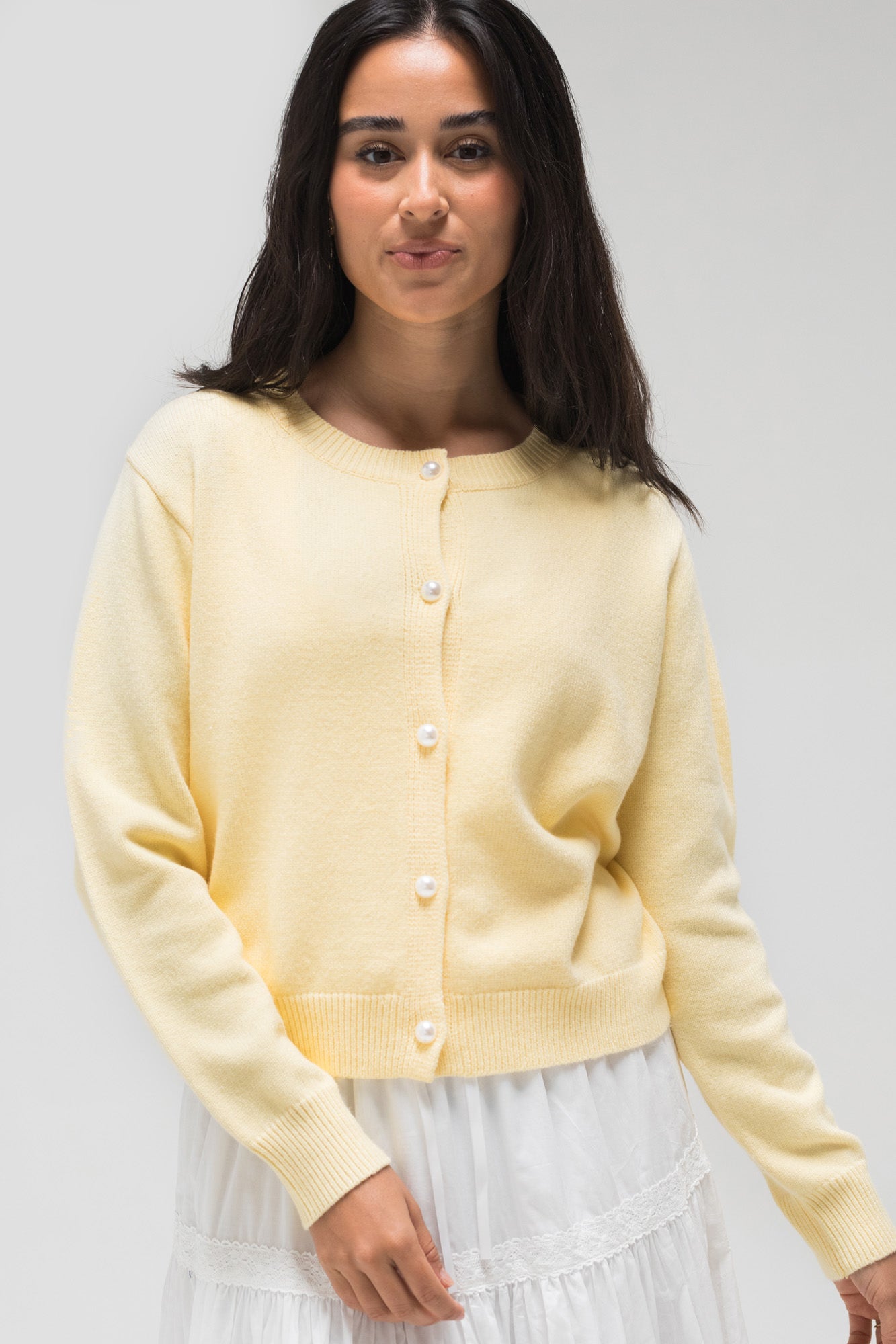 Lisa Buttoned Knit Cardigan - Morning Lavender Boutique Cardigans