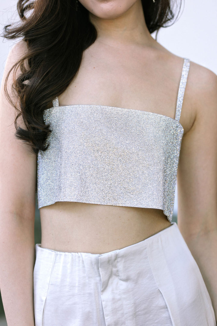 Willow Rhinestone Cropped Top