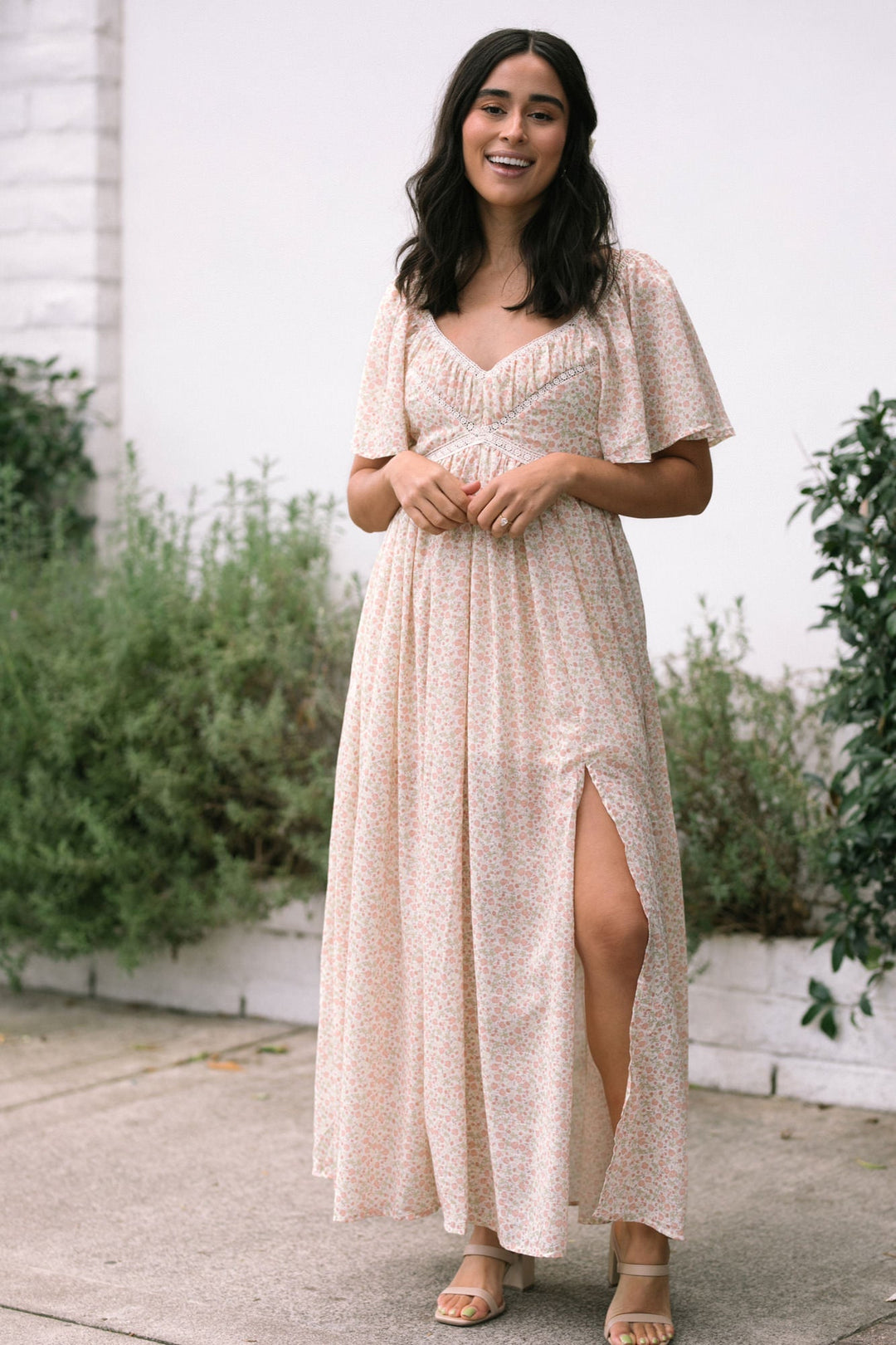 Faith Flutter Sleeve Dress - Morning Lavender Boutique Dresses