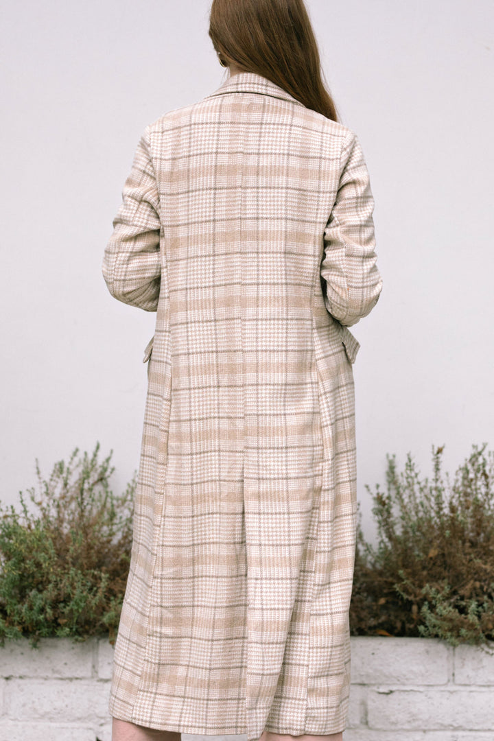 Lennon Longline Plaid Coat