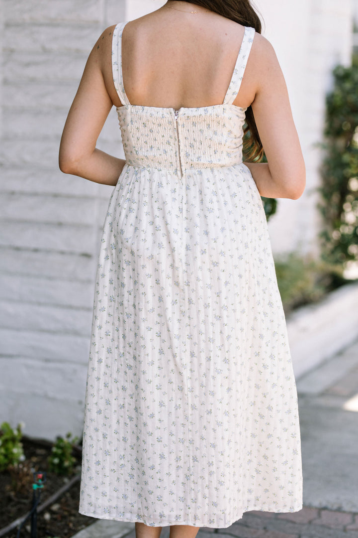 Jamie Floral Button Midi Dress