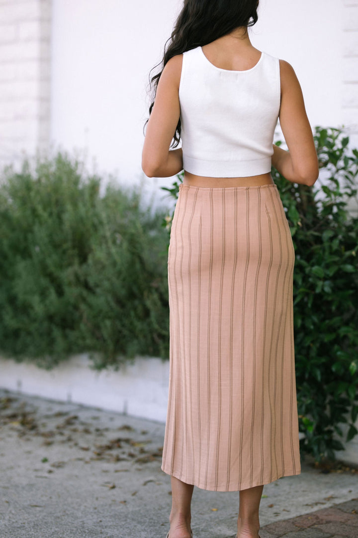 Daniela Striped Midi Skirt