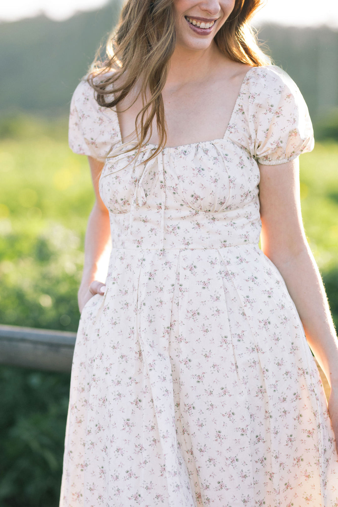Fatima Floral Sweetheart Dress - Morning Lavender Boutique Dresses Natural-Rose / Large by Morning Lavender Fatima Floral Sweetheart Dress - Morning Lavender Boutique Dresses Natural-Rose / Large by Morning Lavender