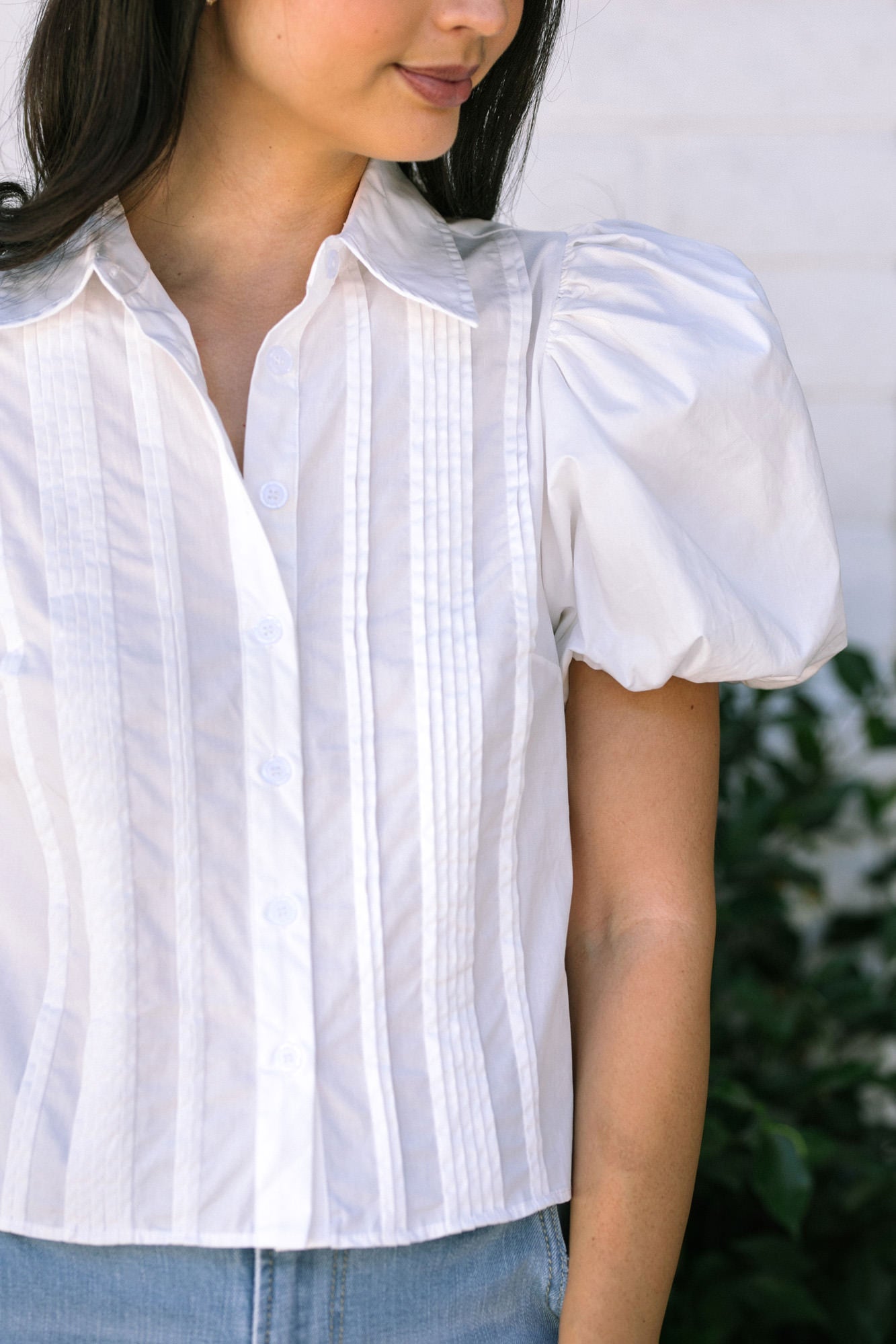 Chloe Pintuck Pleat Blouse - Morning Lavender Boutique Tops