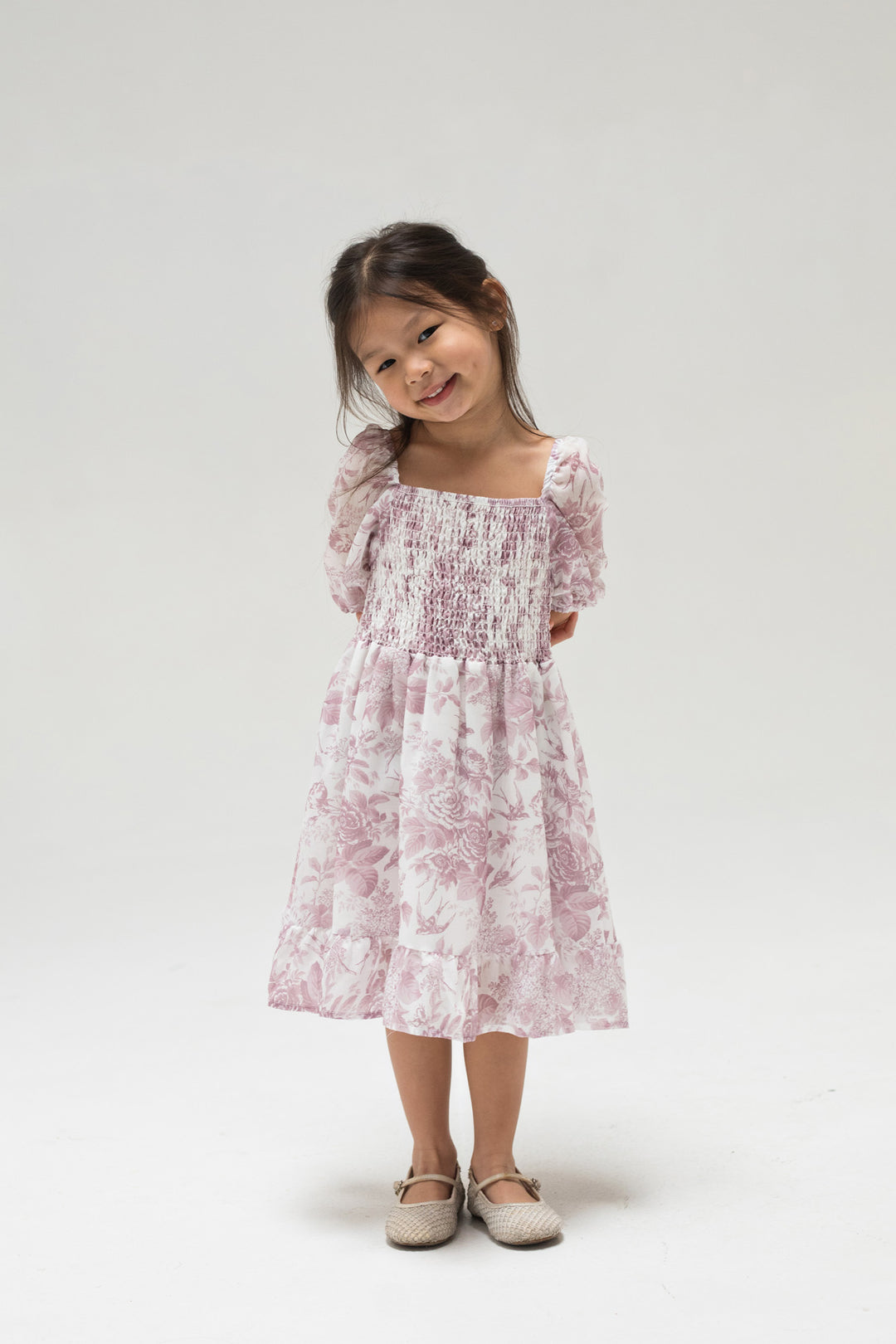 Mini Marie Smocked Dress - Morning Lavender Boutique Kids Clothing Mauve / 7T by Morning Lavender Mini Marie Smocked Dress - Morning Lavender Boutique Kids Clothing Mauve / 7T by Morning Lavender