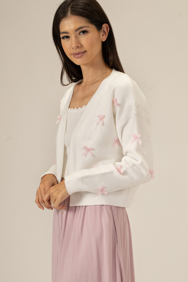 Odalis Bow Knit Cardigan