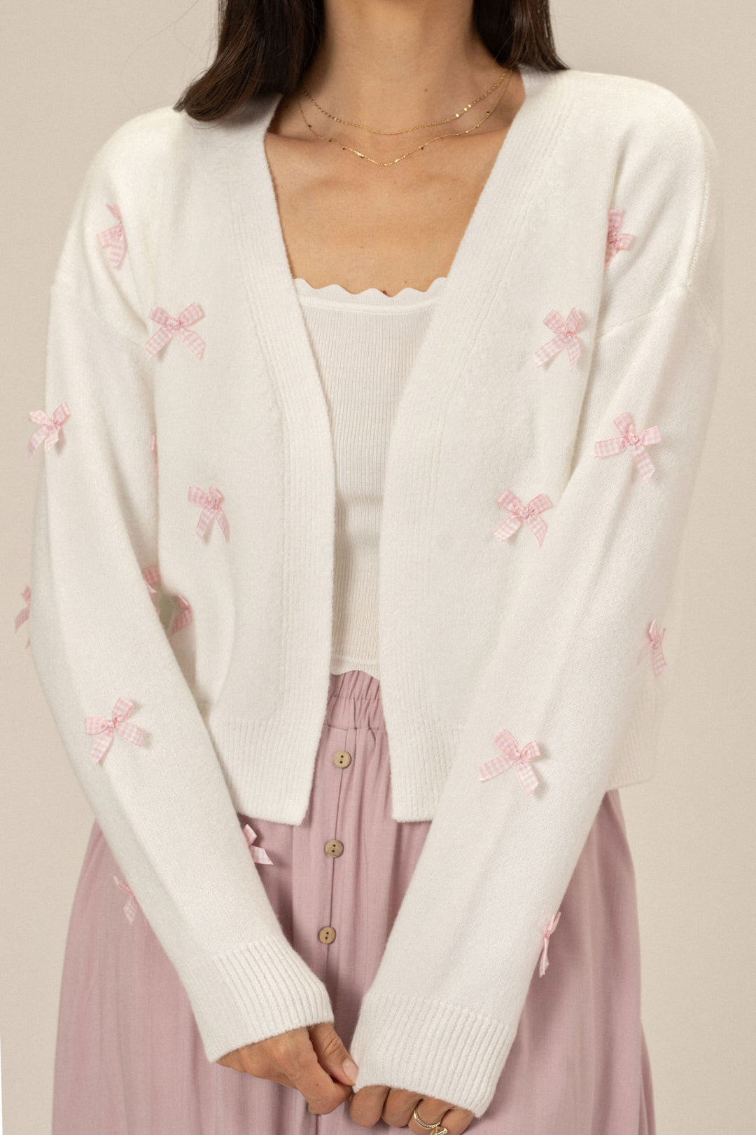 Odalis Bow Knit Cardigan