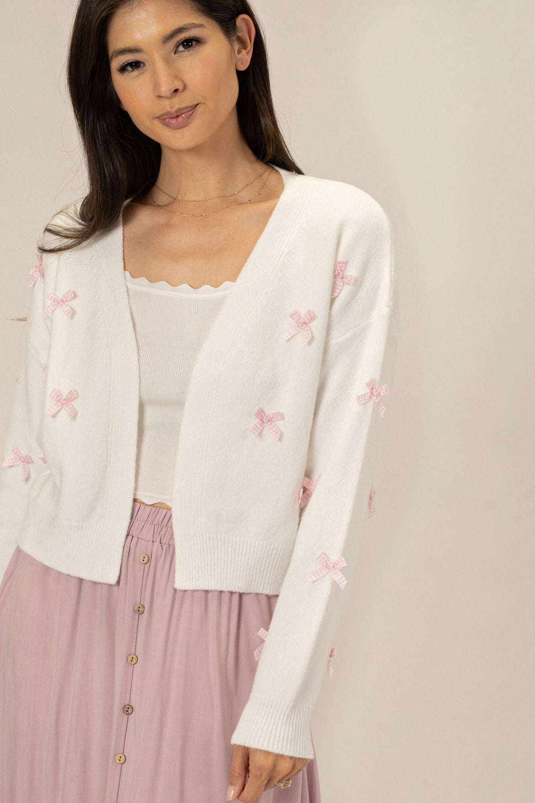 Odalis Bow Knit Cardigan