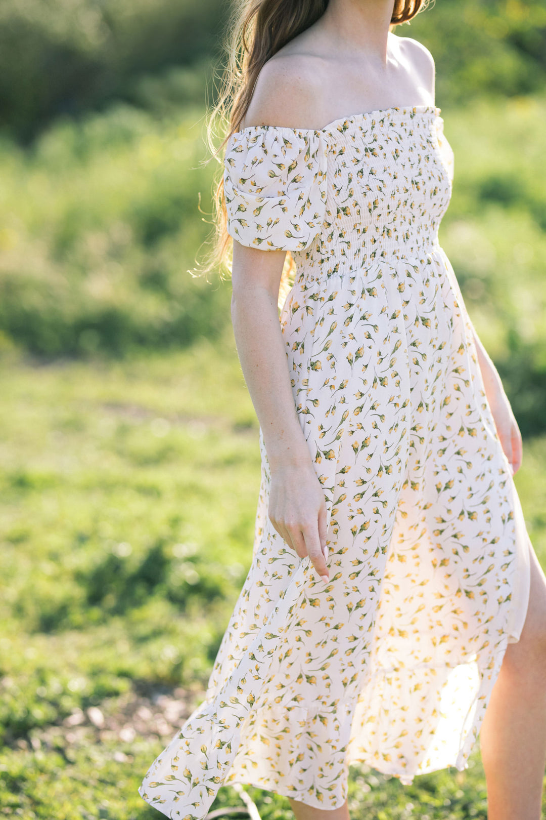 Clarissa Puff Sleeve Midi Dress