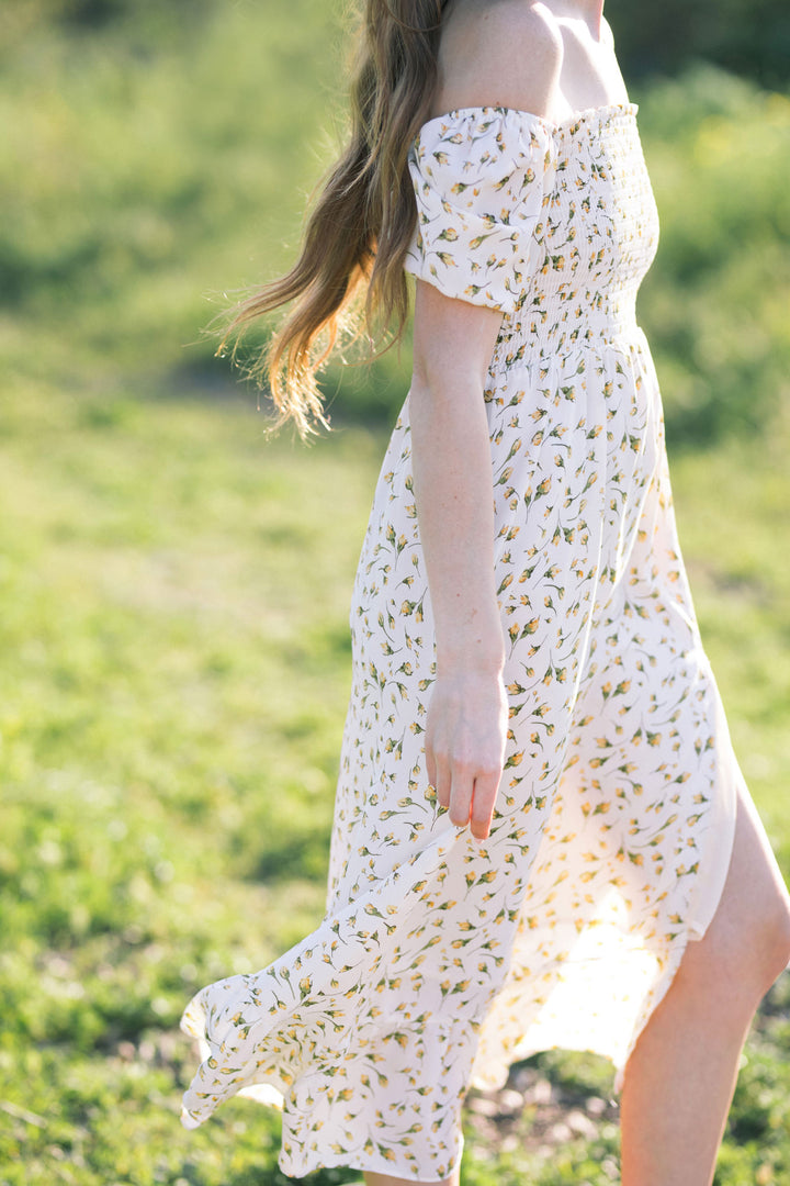 Clarissa Puff Sleeve Midi Dress