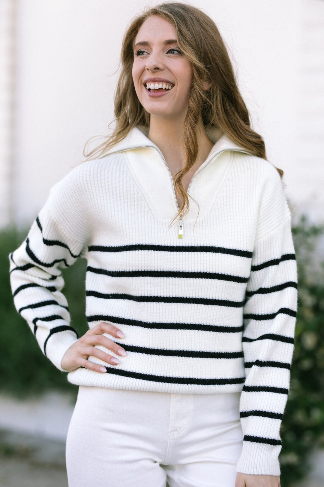 Heather Half Zip Sweater