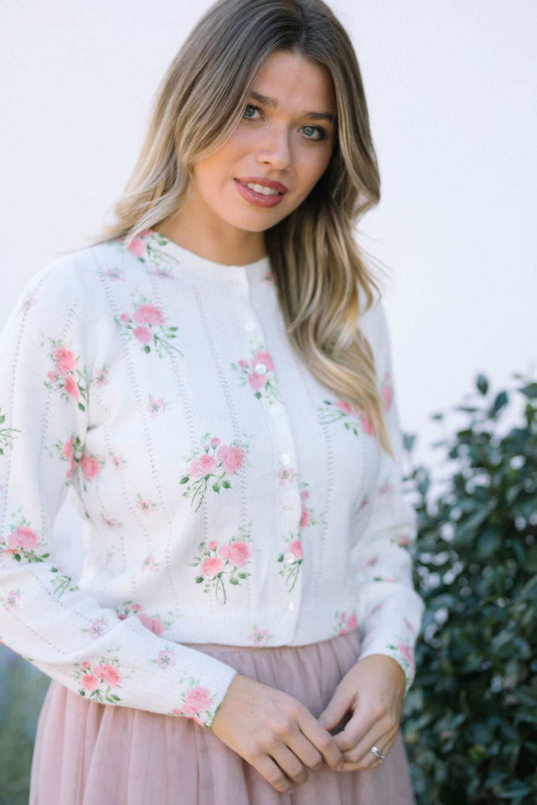 Evelyn Floral Buttoned Cardigan